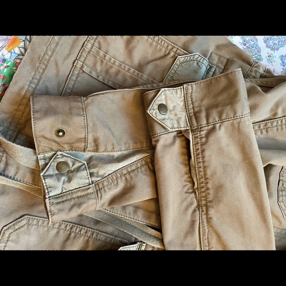 Lucky Brand Cargo Utility Jacket Fold Up Hoodie Full Front Zipper Size M - Picture 7 of 11